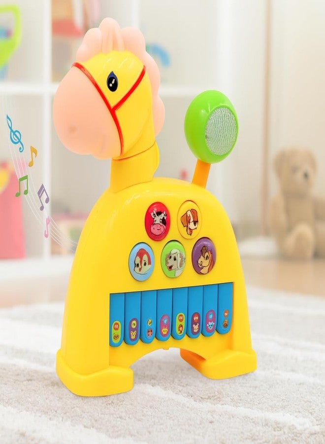 Storio Musical Light & Sound Horse Piano with 5 Modes of Animal Sound (Colour May Vary)| Soothing Melodies| Interactive Modes| Spinning Wheel| Ideal Gifting Option - Image 3